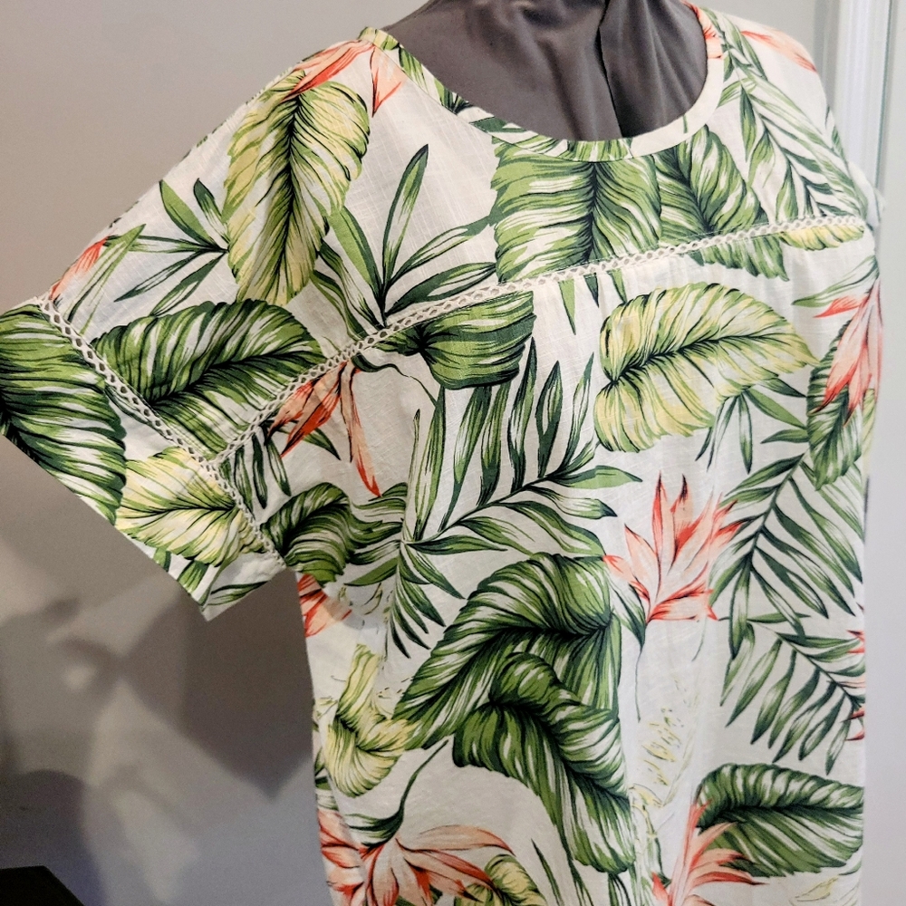 NWT 3X 100% Linen Summer Top - Picture 2 of 10